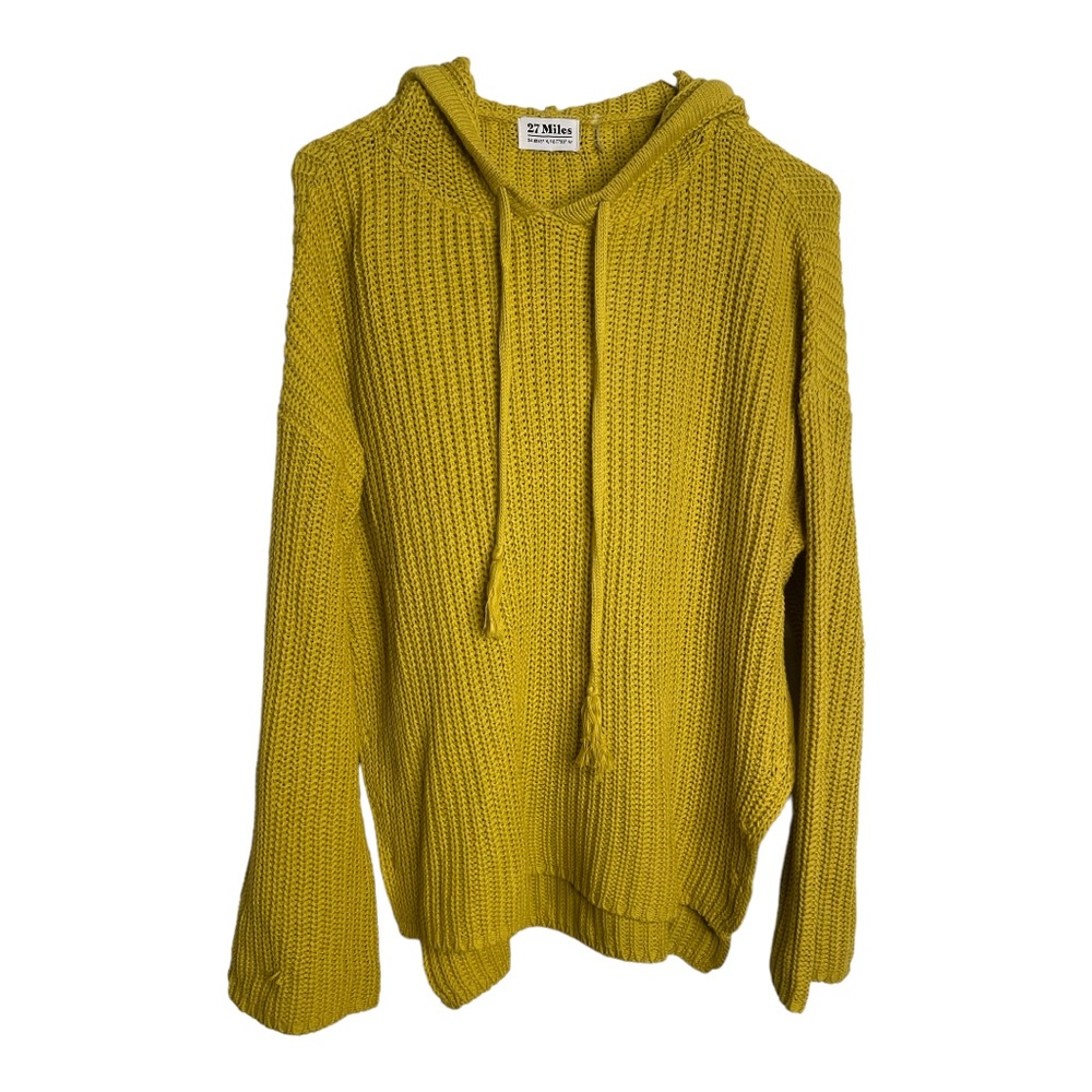 27 Miles Malibu Yellow Hoodie Sweater